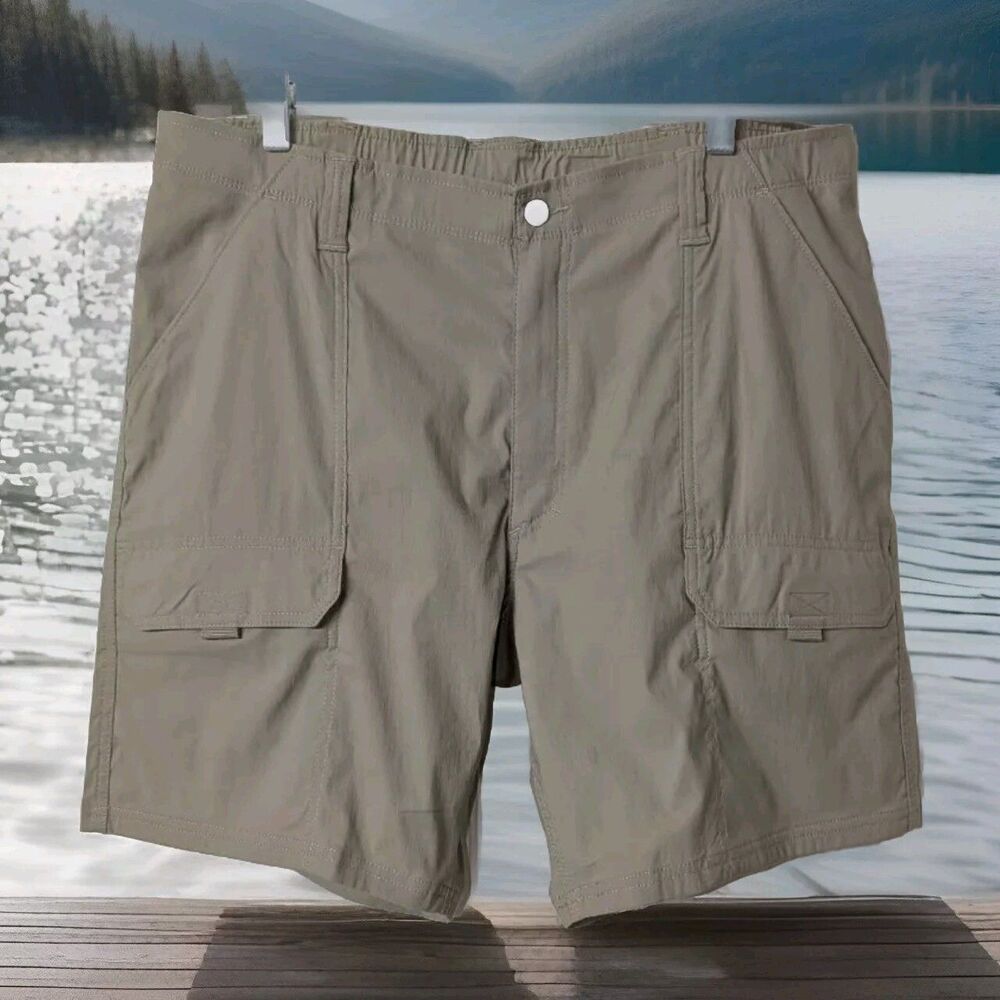 Wrangler Cargo Shorts Outdoors Khaki Regular Fit Straight Men's Size 36